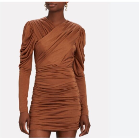 NWT Intermix Jasmine Jersey Ruched Mini Dress - Picture 1 of 10